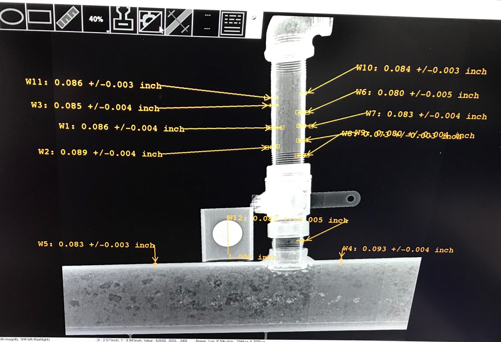 Thickness Loss Detection using Digital Radiography